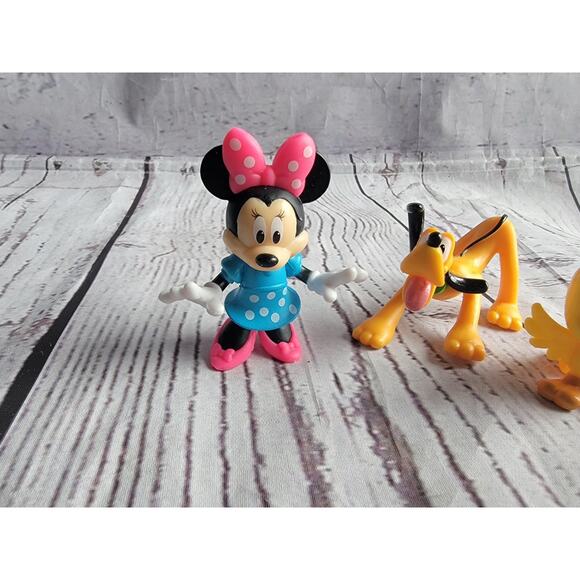 Disney Jr Figures Minnie Mouse Cuckoo Loca Goofy Pluto Lot Of 4 Cake Topper - Picture 4 of 6